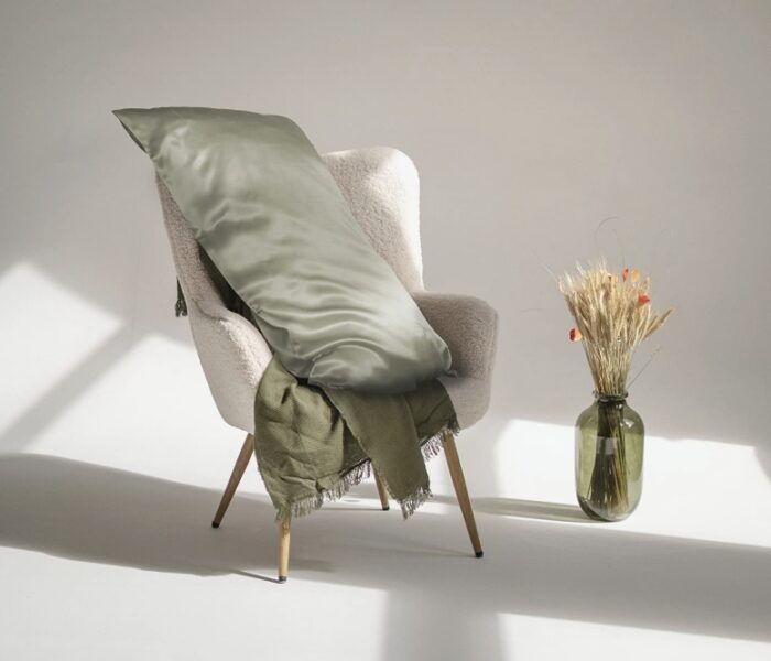 Sage Pillowcase on chair